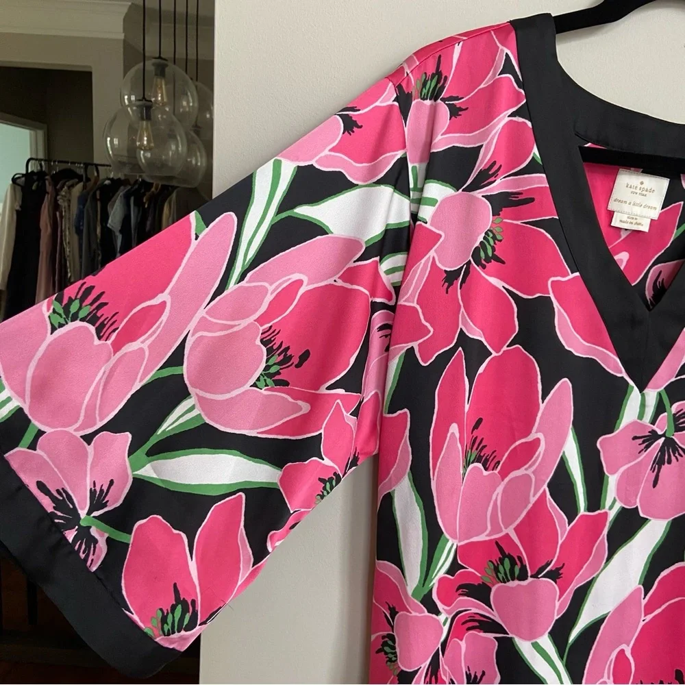 Kate Spade Floral Maxi Dress, Kimono Style, size M‎
